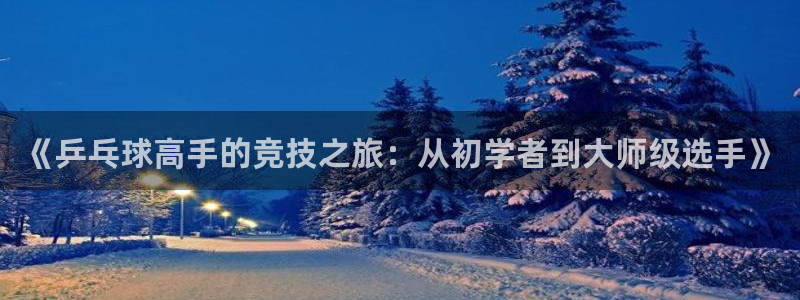 98体育直播吧：《乒乓球高手的竞技之旅：从初学者到大师级选手》